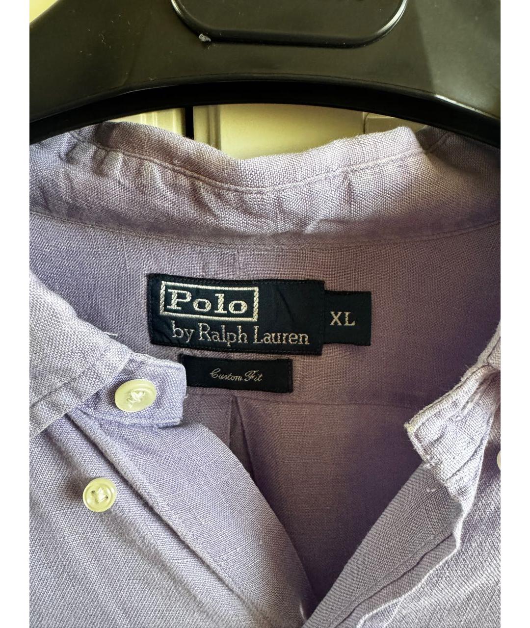 POLO RALPH LAUREN Фуксия льняная кэжуал рубашка, фото 3