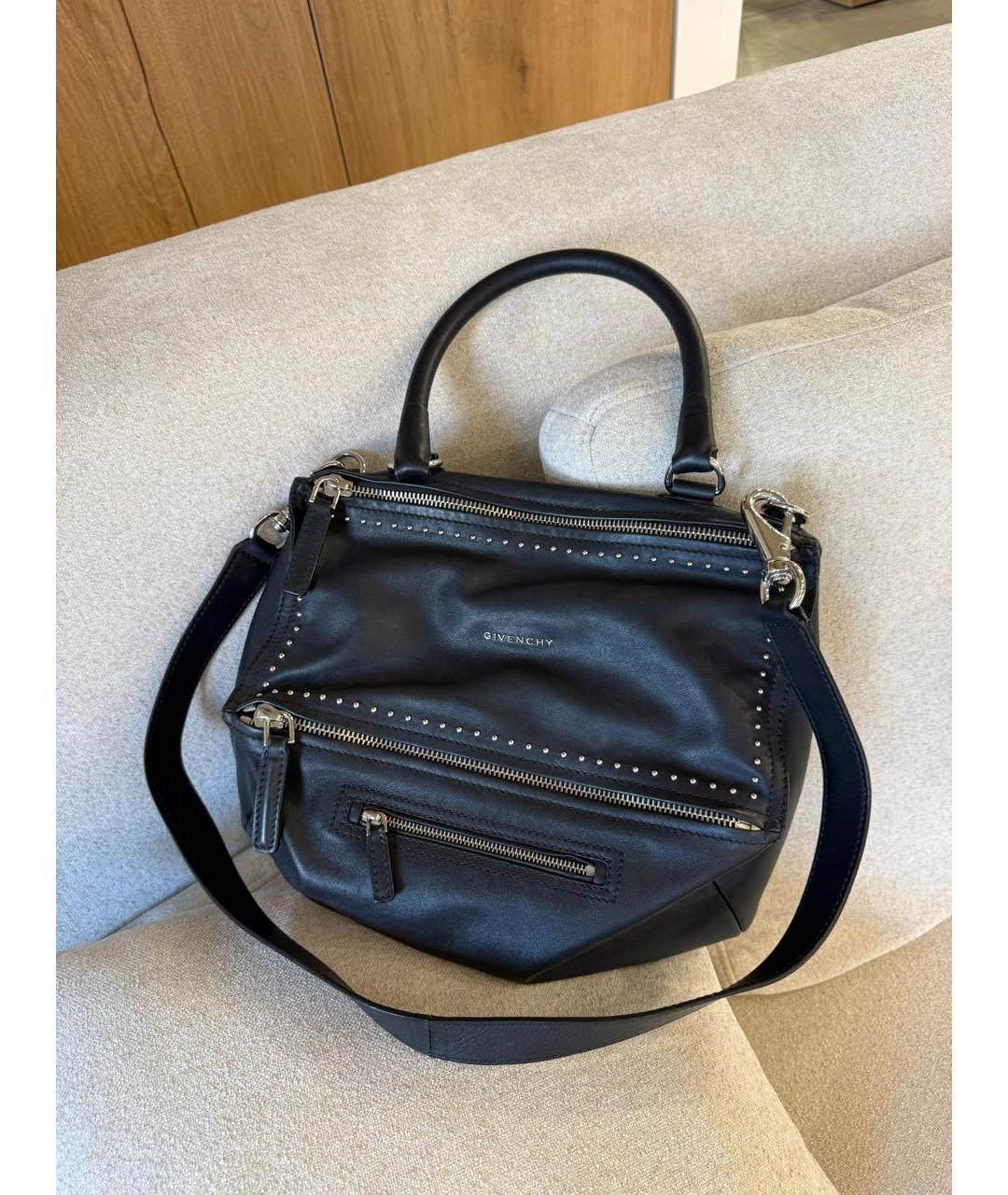 GIVENCHY Черная кожаная сумка с короткими ручками, фото 3