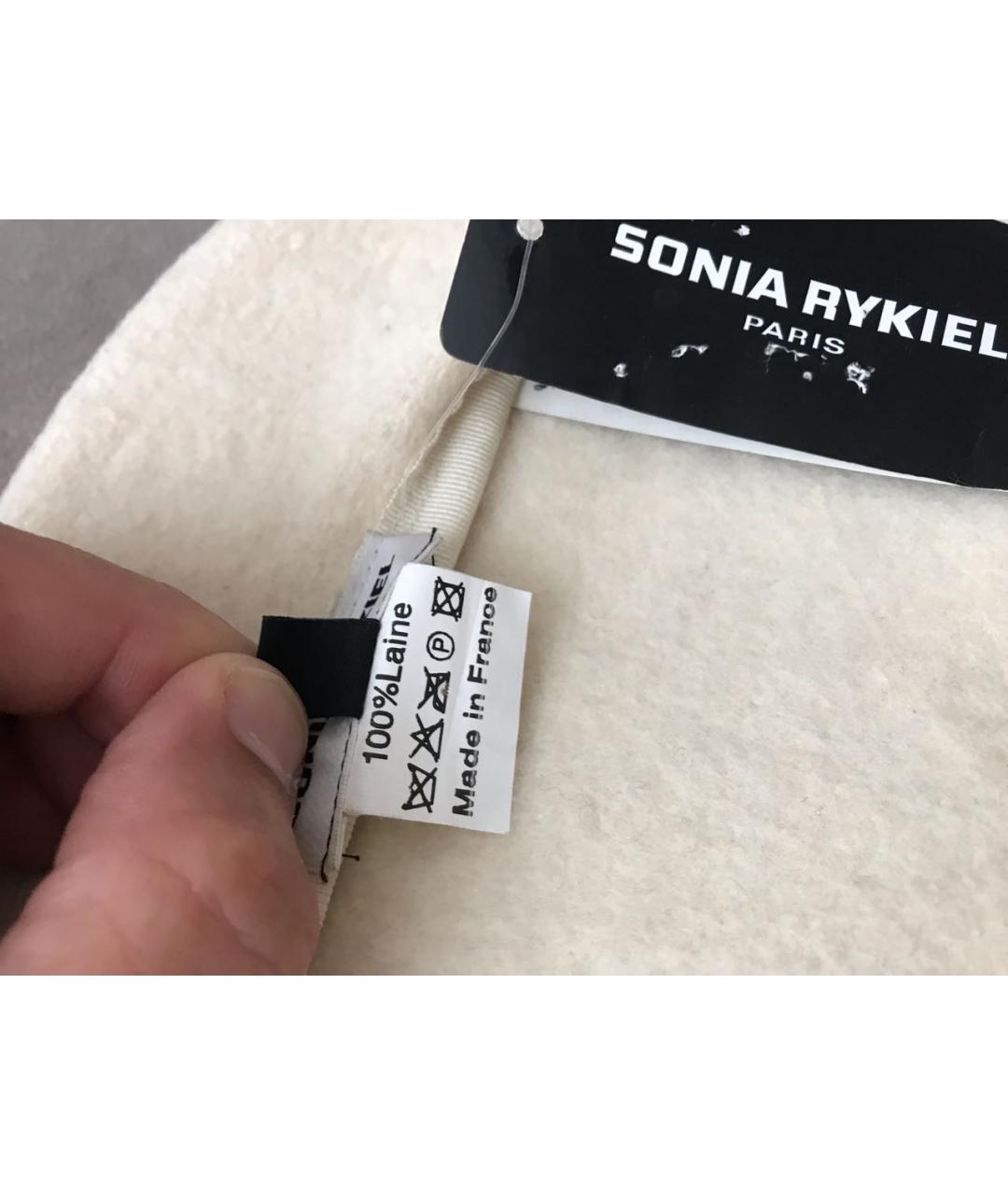 SONIA RYKIEL Бежевая шерстяная шапка, фото 7