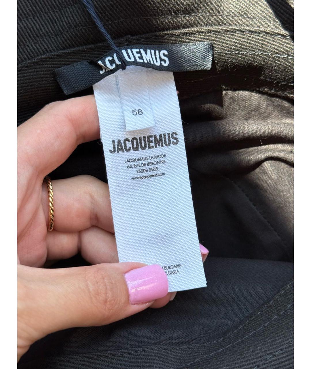 JACQUEMUS Черная хлопковая панама, фото 4