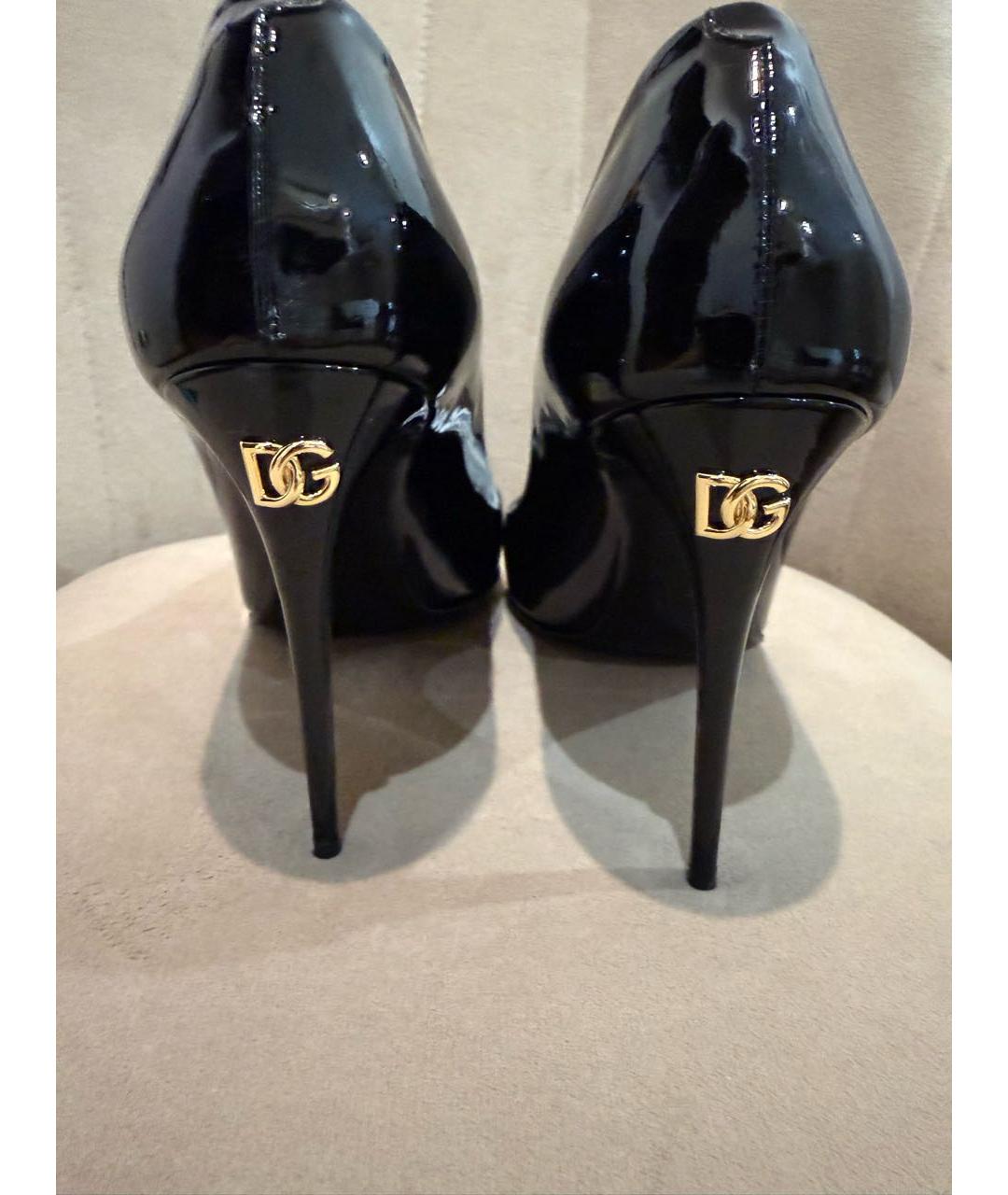 DOLCE&GABBANA Черные туфли из лакированной кожи, фото 3