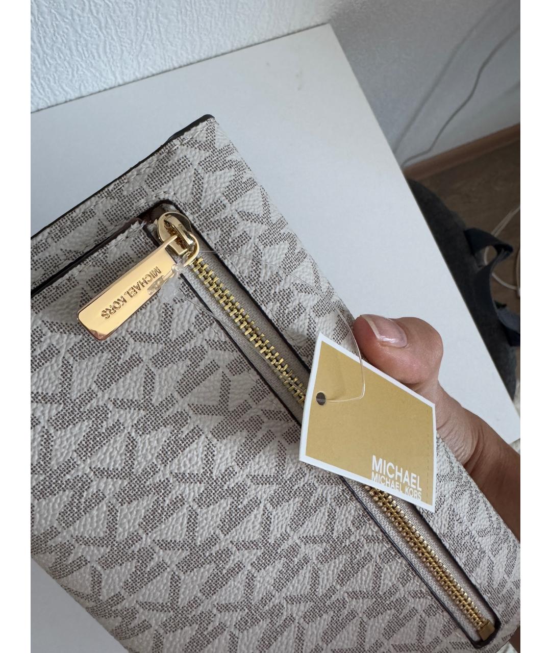MICHAEL KORS Бежевый кошелек, фото 6