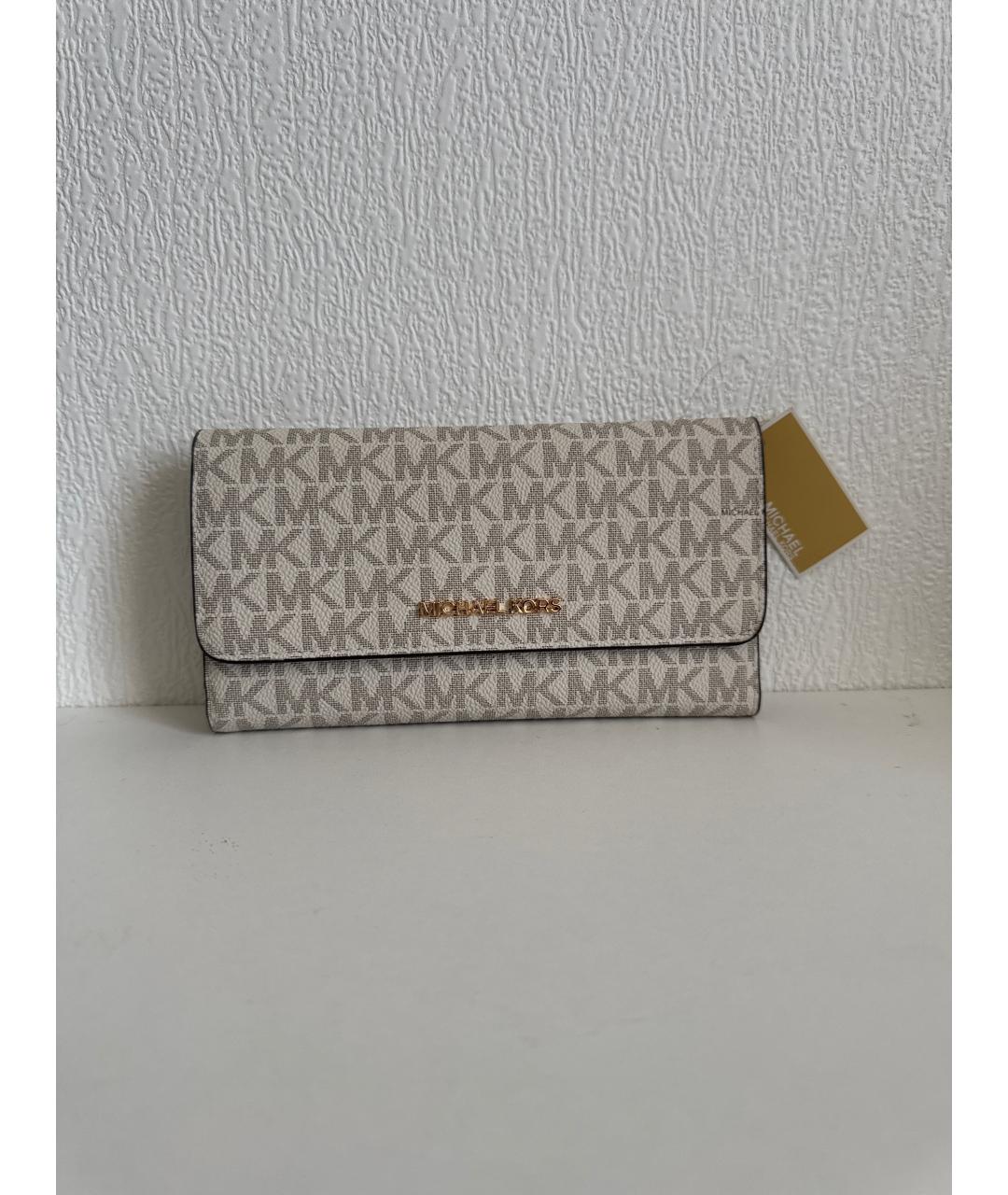 MICHAEL KORS Бежевый кошелек, фото 8