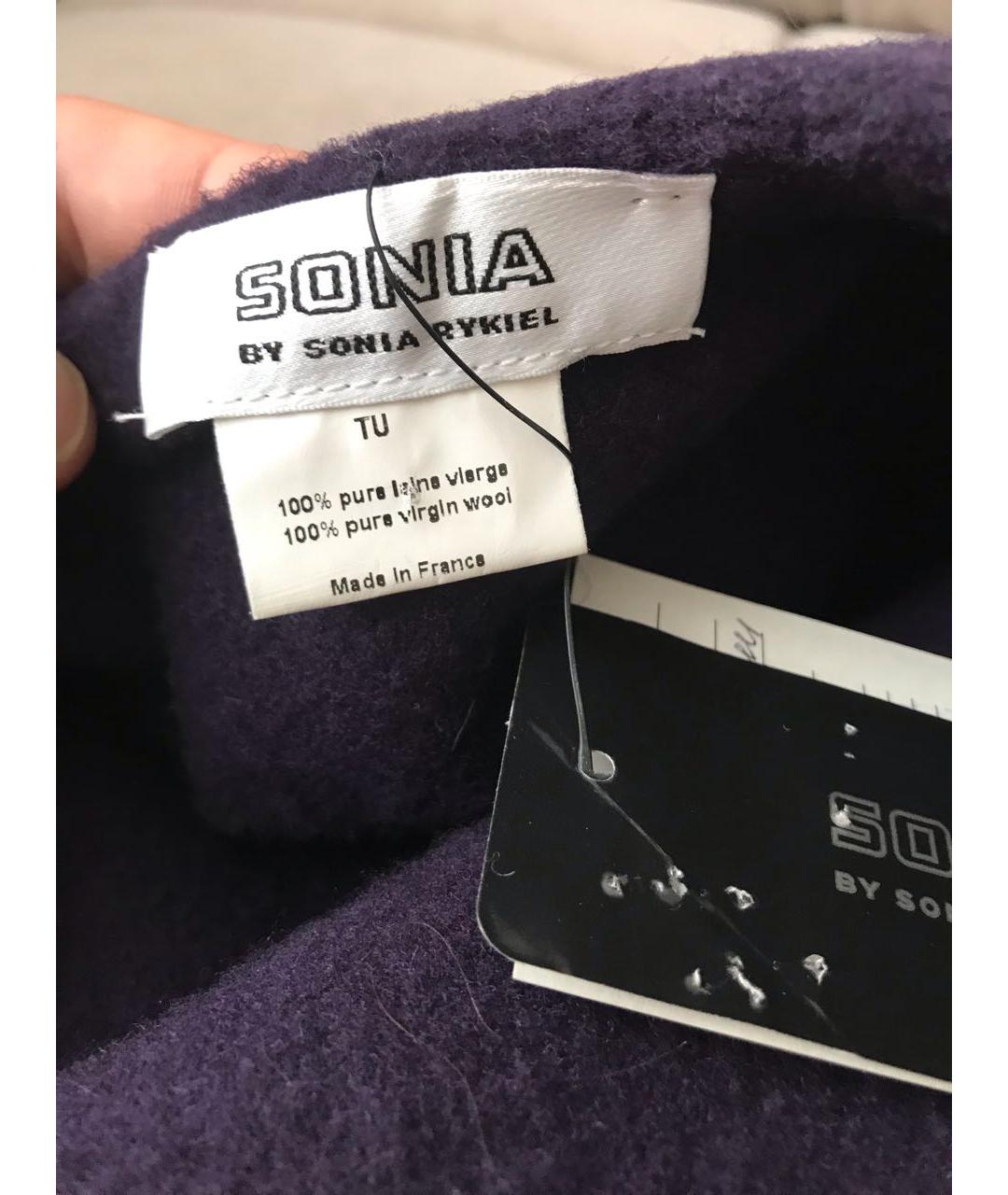 SONIA RYKIEL Фиолетовая шерстяная шапка, фото 4