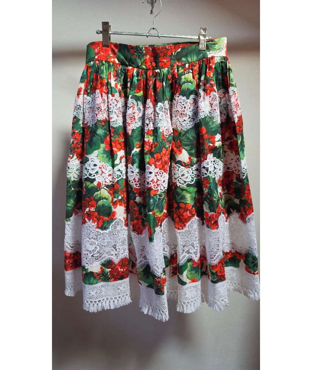 DOLCE&GABBANA Хлопковая юбка миди, фото 7