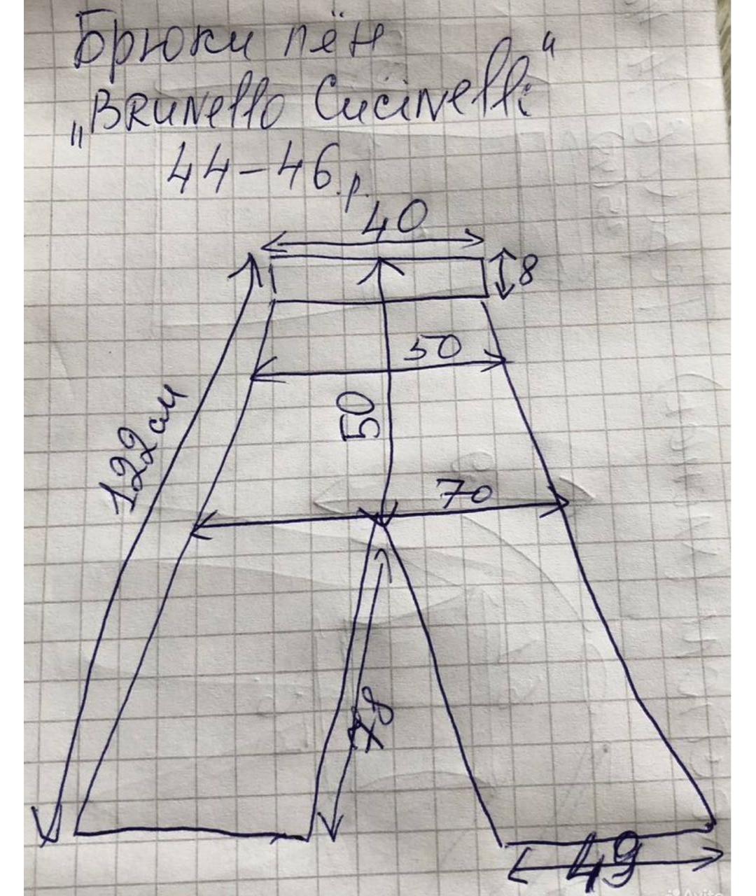 BRUNELLO CUCINELLI Хаки льняные брюки широкие, фото 7