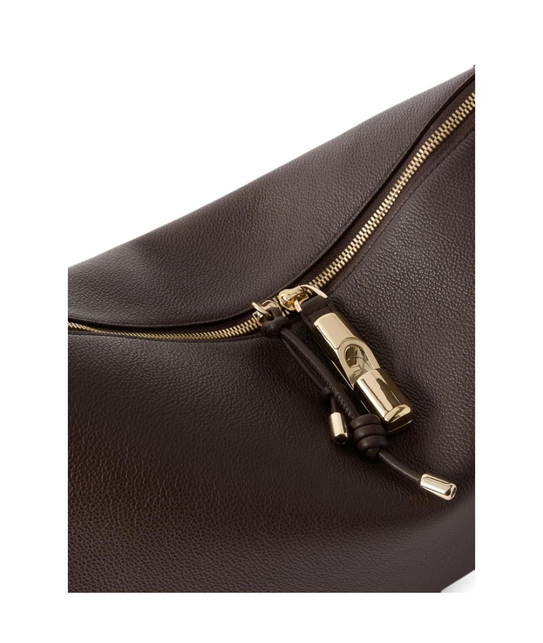 FURLA Коричневая кожаная сумка с короткими ручками, фото 2