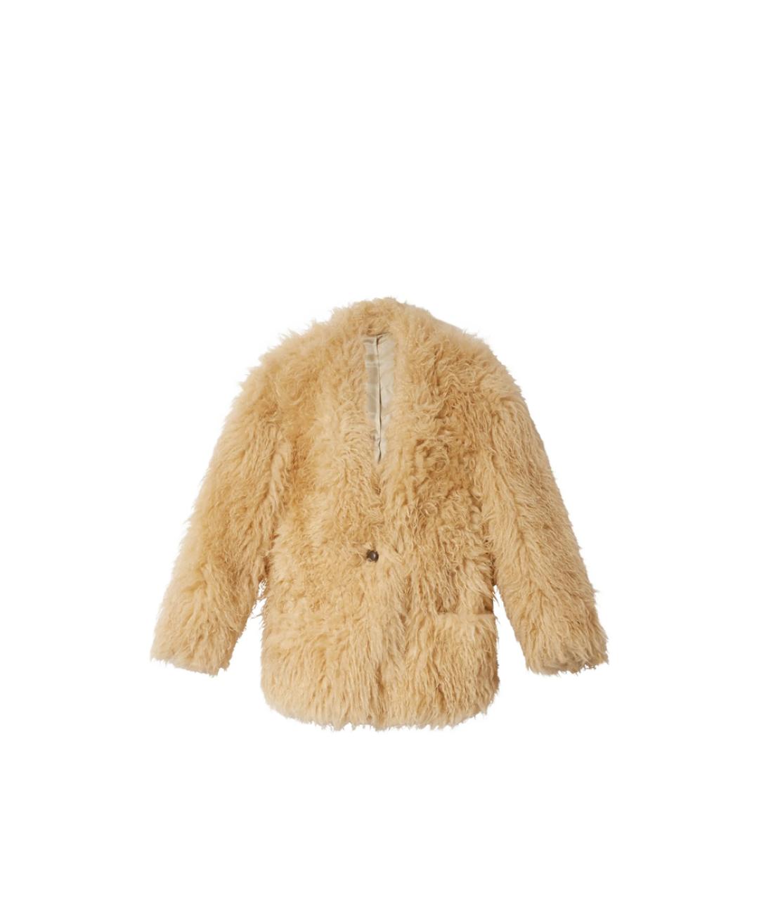 ISABEL MARANT Желтое полиэстеровое пальто, фото 1