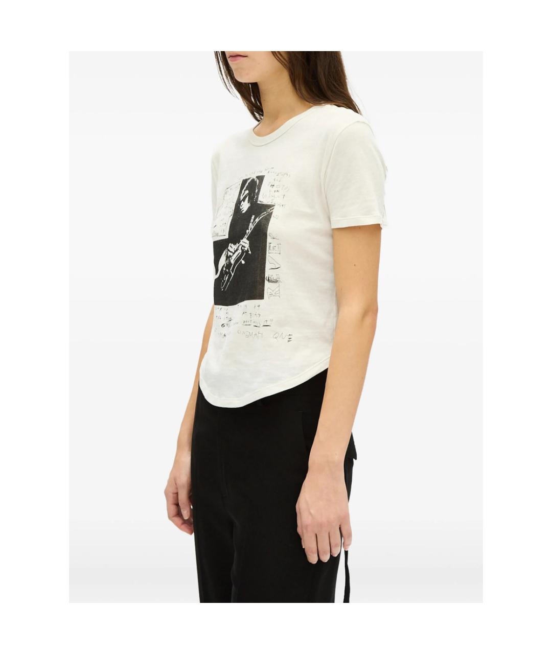 ANN DEMEULEMEESTER Белая хлопковая футболка, фото 3