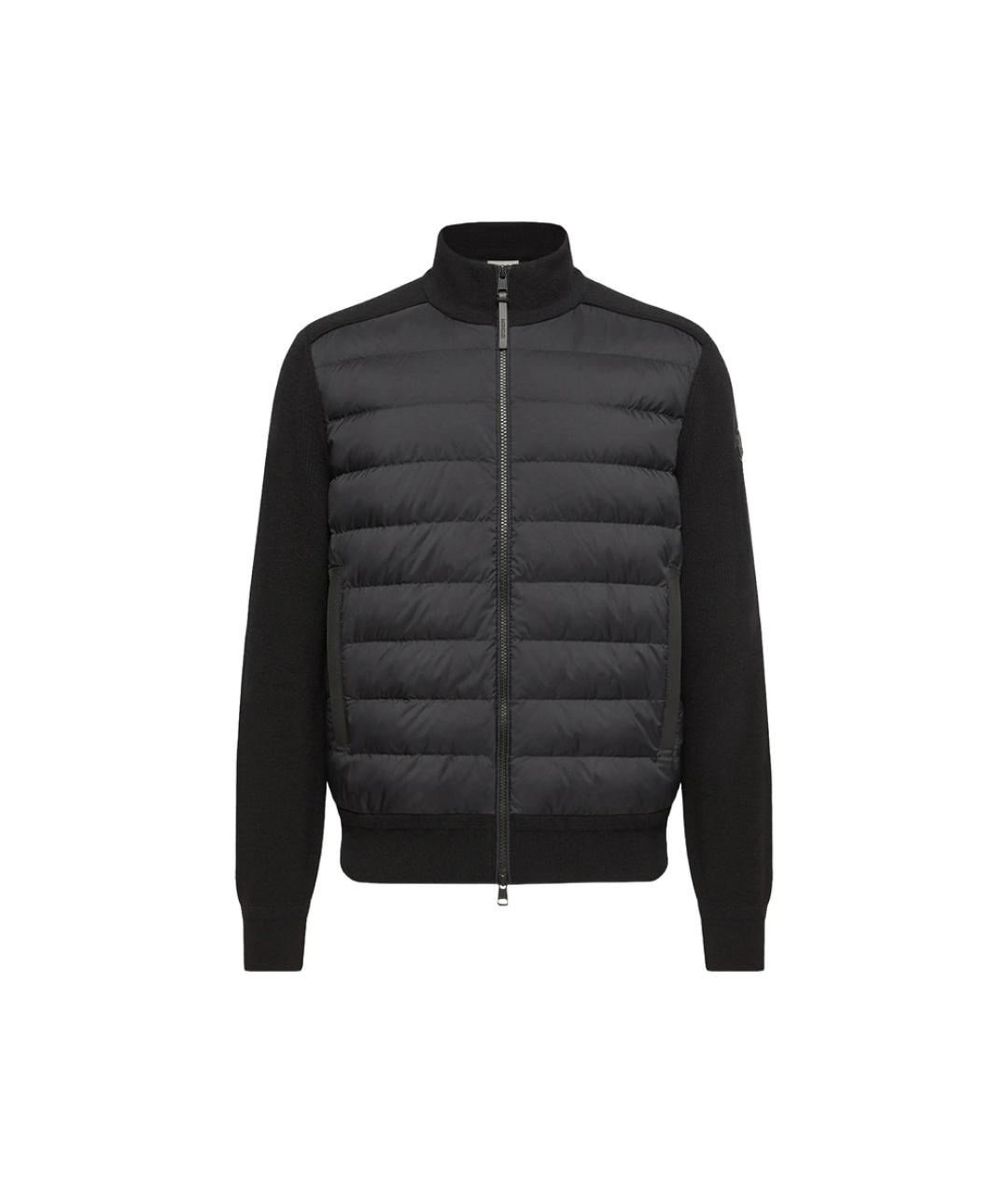 MONCLER Черный полиэстеровый кардиган, фото 1
