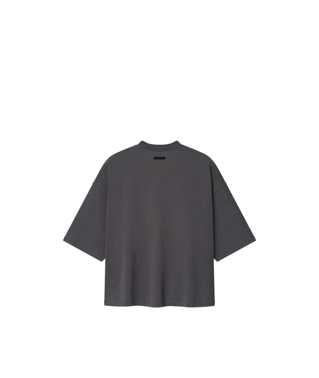 FEAR OF GOD ESSENTIALS Серая хлопковая футболка, фото 3