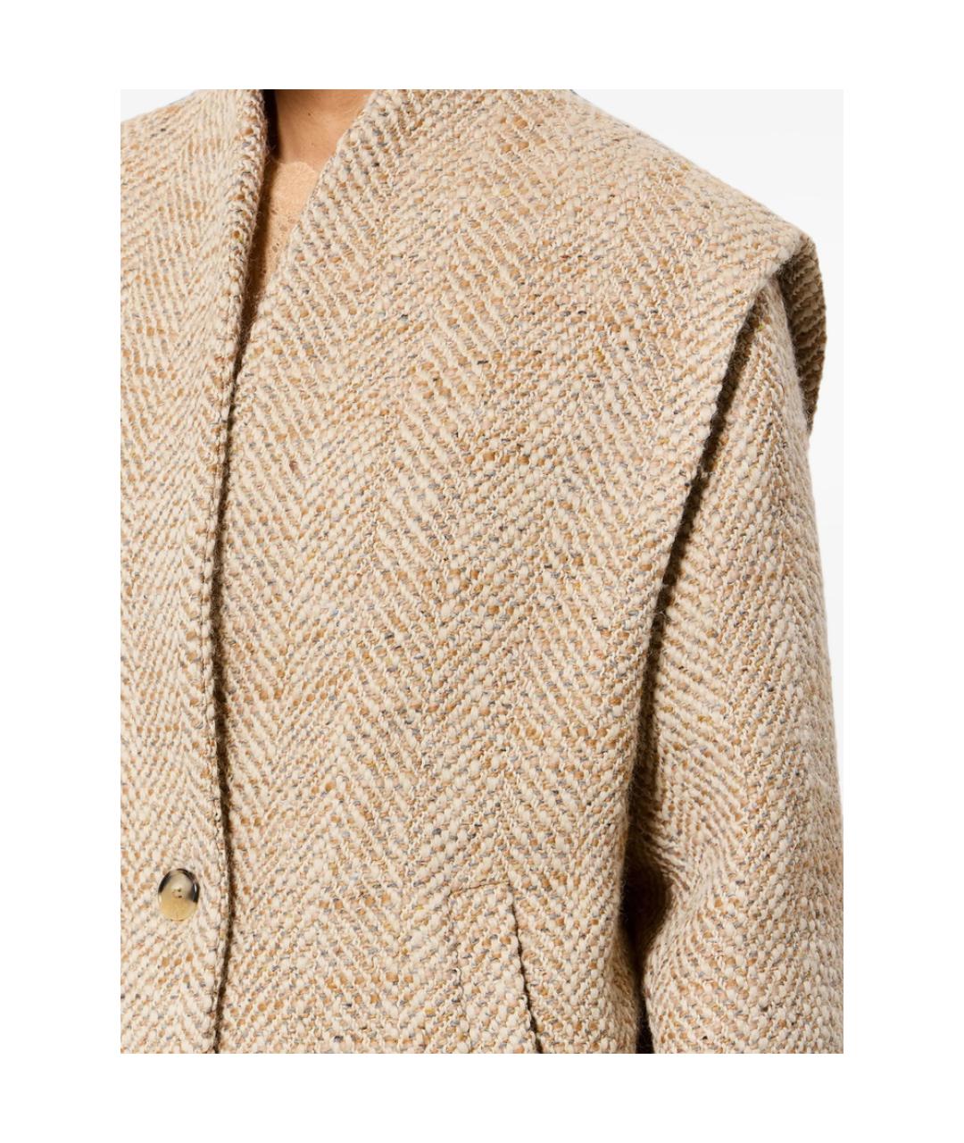 ISABEL MARANT ETOILE Коричневая полиэстеровая куртка, фото 4