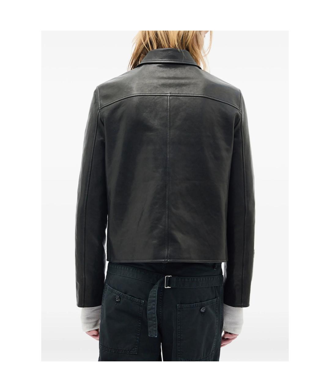 ANN DEMEULEMEESTER Черная кожаная куртка, фото 4