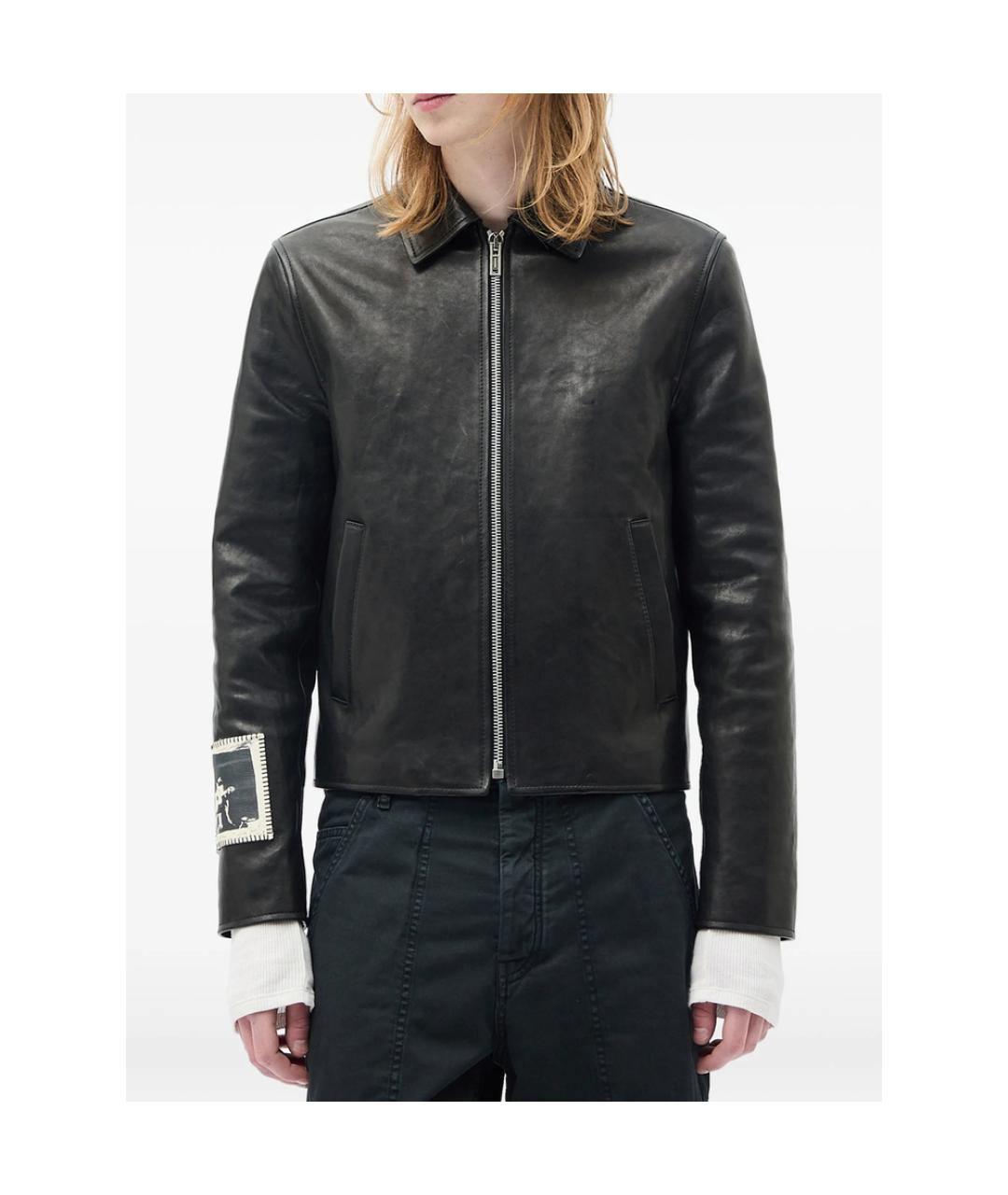 ANN DEMEULEMEESTER Черная кожаная куртка, фото 1