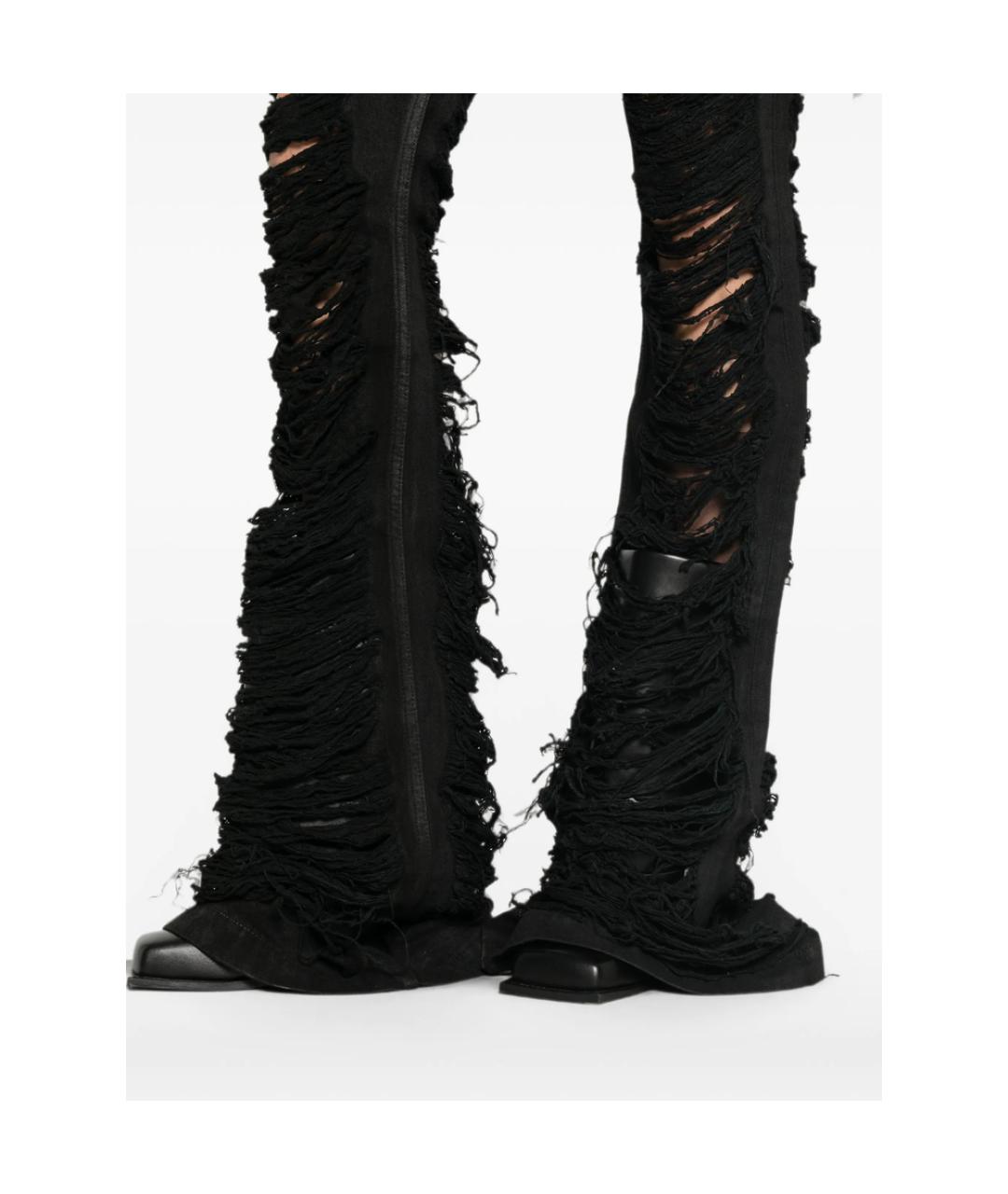RICK OWENS DRKSHDW Черные хлопковые джинсы клеш, фото 3