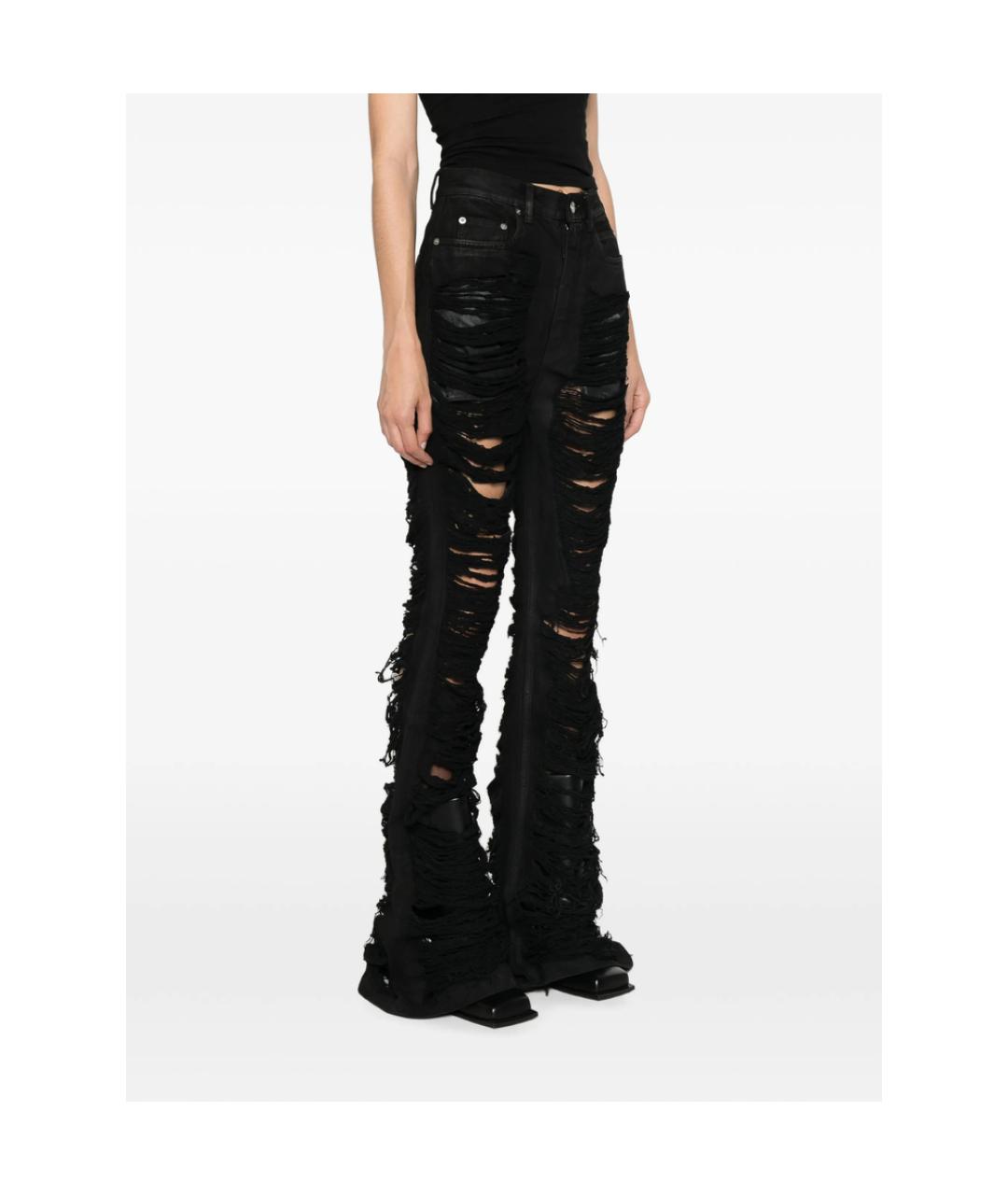 RICK OWENS DRKSHDW Черные хлопковые джинсы клеш, фото 2