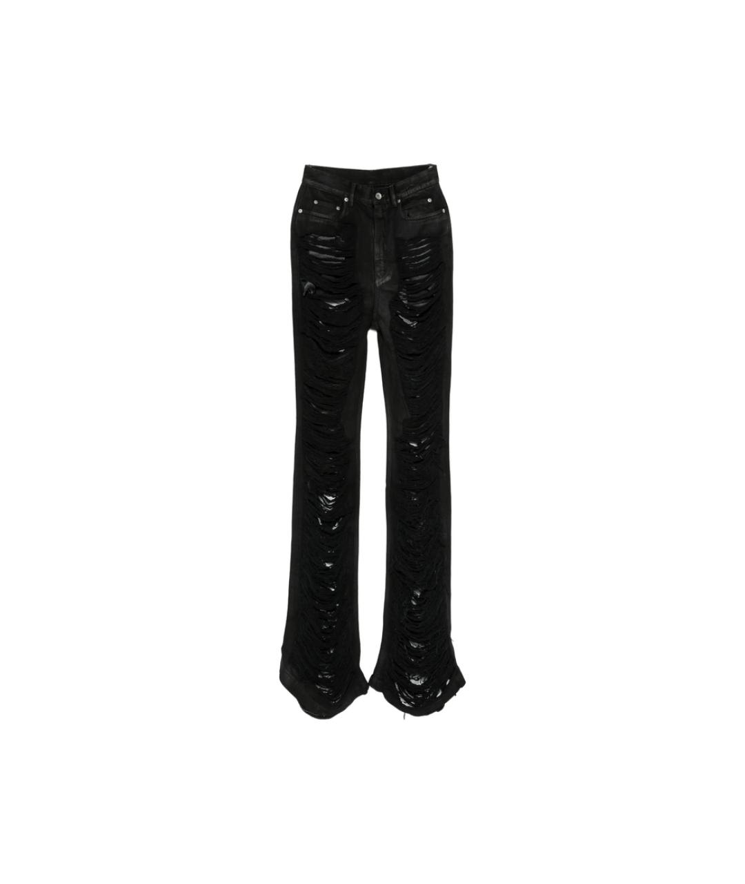 RICK OWENS DRKSHDW Черные хлопковые джинсы клеш, фото 1