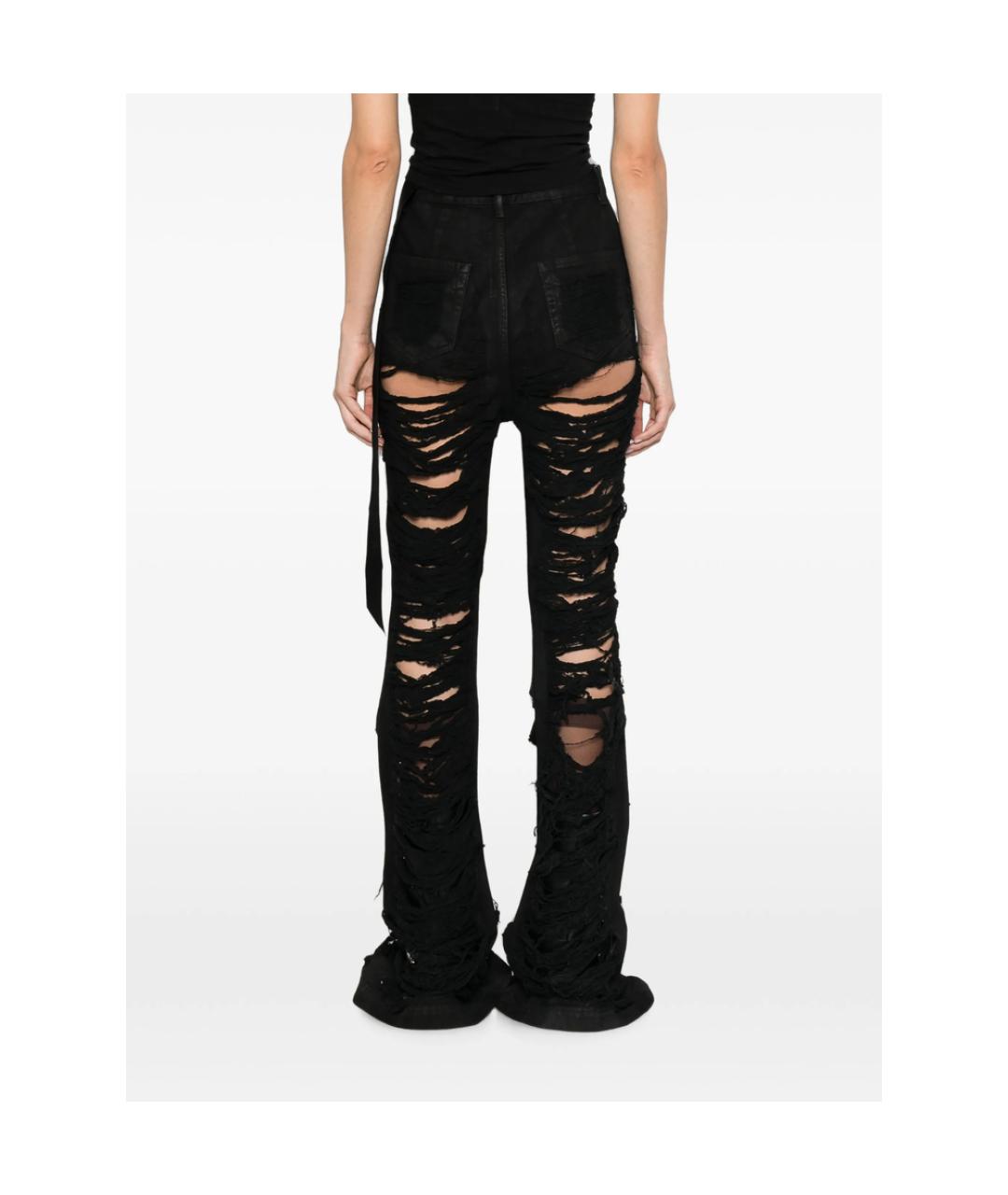 RICK OWENS DRKSHDW Черные хлопковые джинсы клеш, фото 5