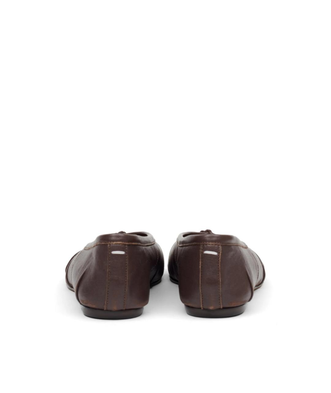 MAISON MARGIELA Коричневые кожаные балетки, фото 4