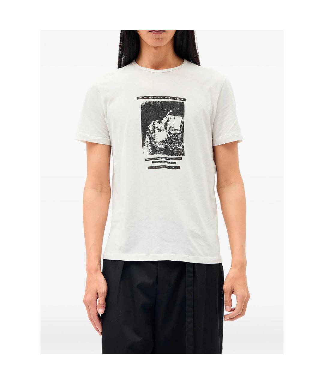 ANN DEMEULEMEESTER Белая хлопковая футболка, фото 1
