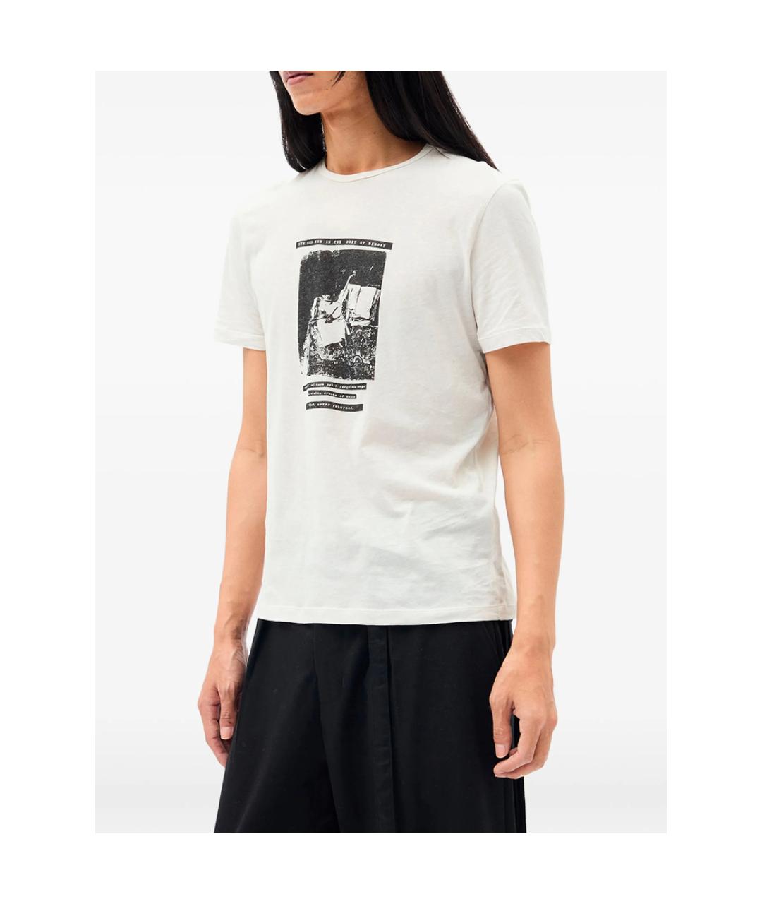 ANN DEMEULEMEESTER Белая хлопковая футболка, фото 2