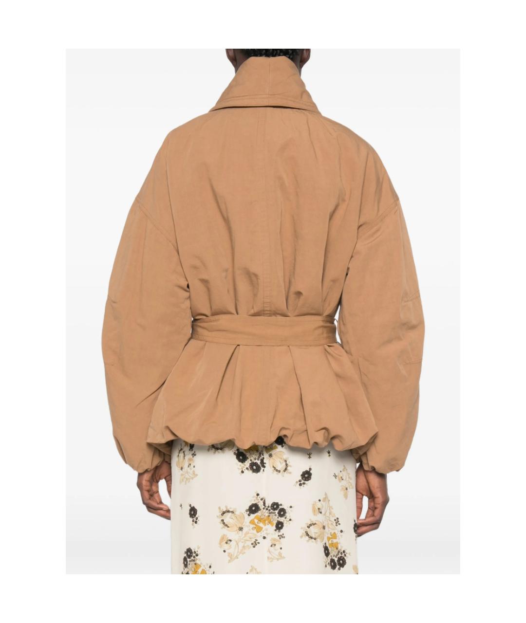 ISABEL MARANT Коричневое полиэстеровое пальто, фото 3