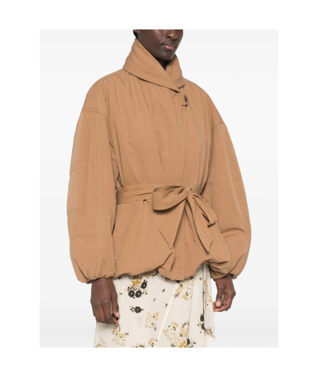 ISABEL MARANT Коричневое полиэстеровое пальто, фото 4