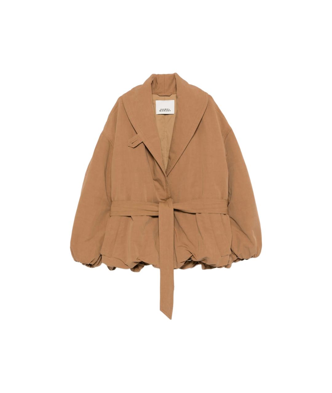ISABEL MARANT Коричневое полиэстеровое пальто, фото 1