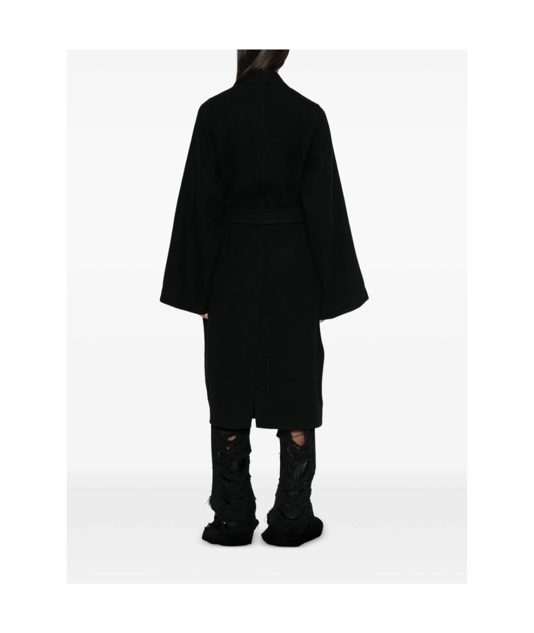 RICK OWENS Черное шерстяное пальто, фото 5