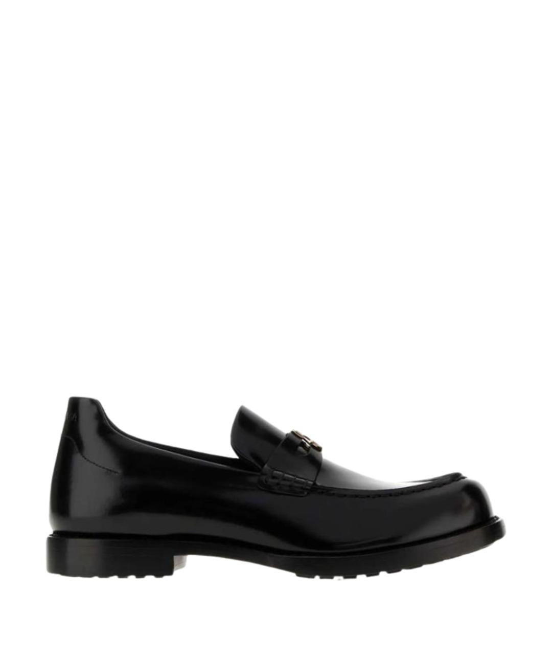 BALENCIAGA Черные кожаные лоферы, фото 1