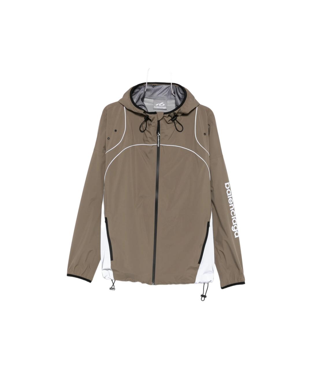 BALENCIAGA Зеленая полиэстеровая спортивная куртка, фото 1