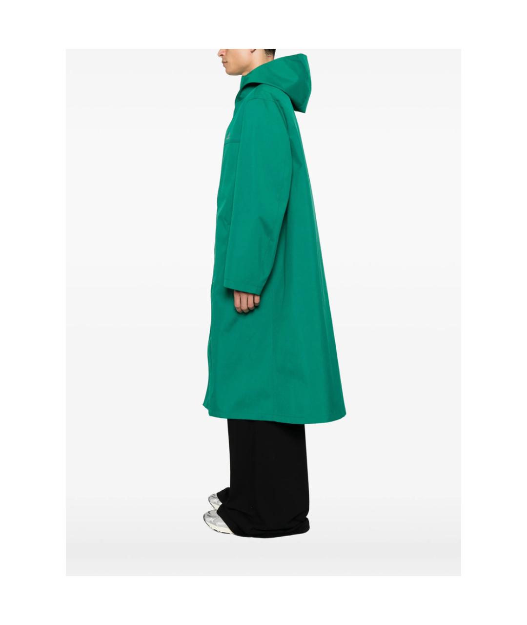 BALENCIAGA Зеленое полиэстеровое пальто, фото 4