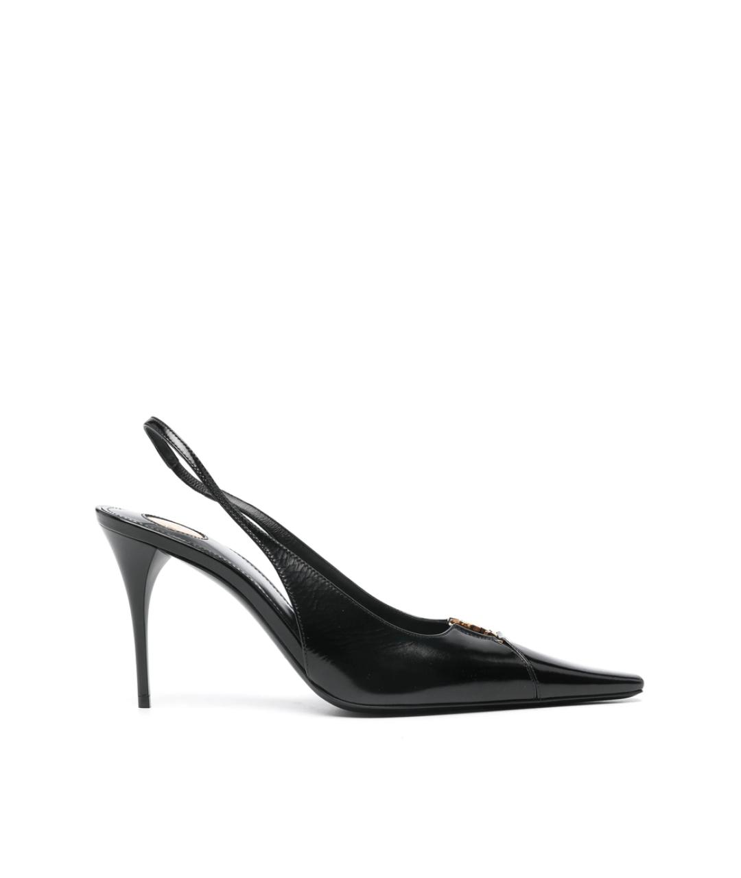SAINT LAURENT Черные кожаные туфли, фото 1