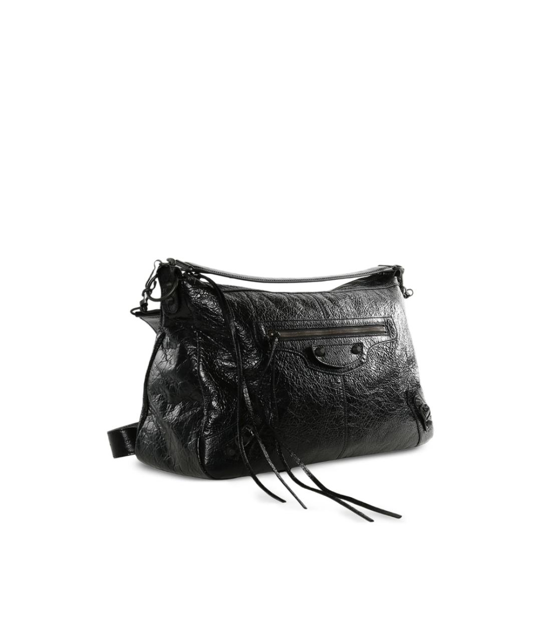 BALENCIAGA Черная кожаная сумка на плечо, фото 3