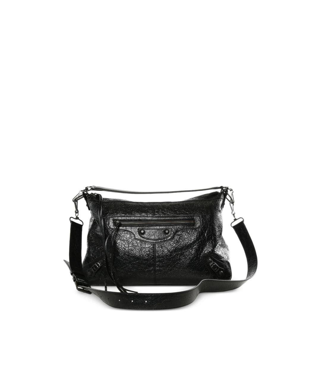 BALENCIAGA Черная кожаная сумка на плечо, фото 2