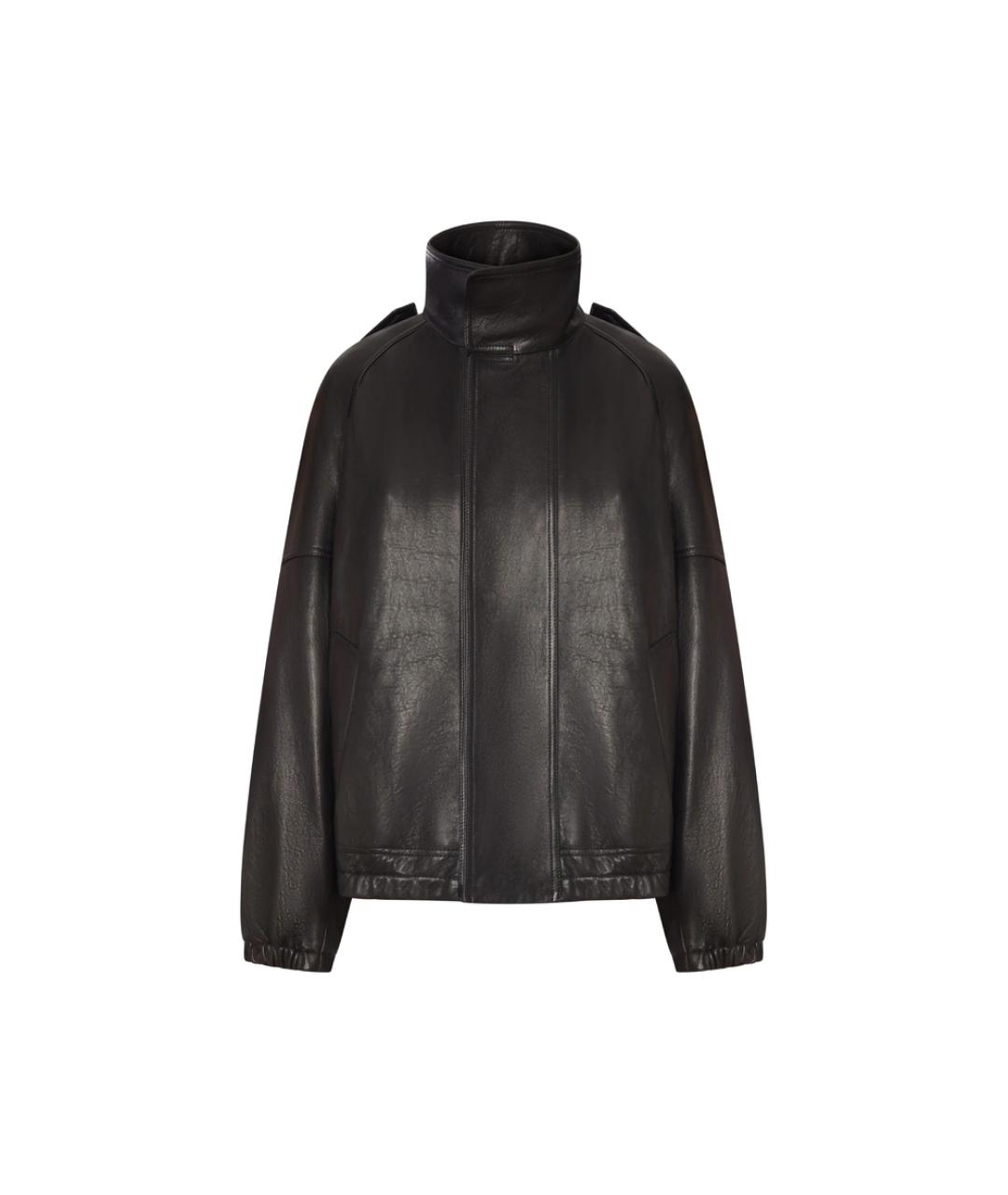 SAINT LAURENT Черная кожаная куртка, фото 3