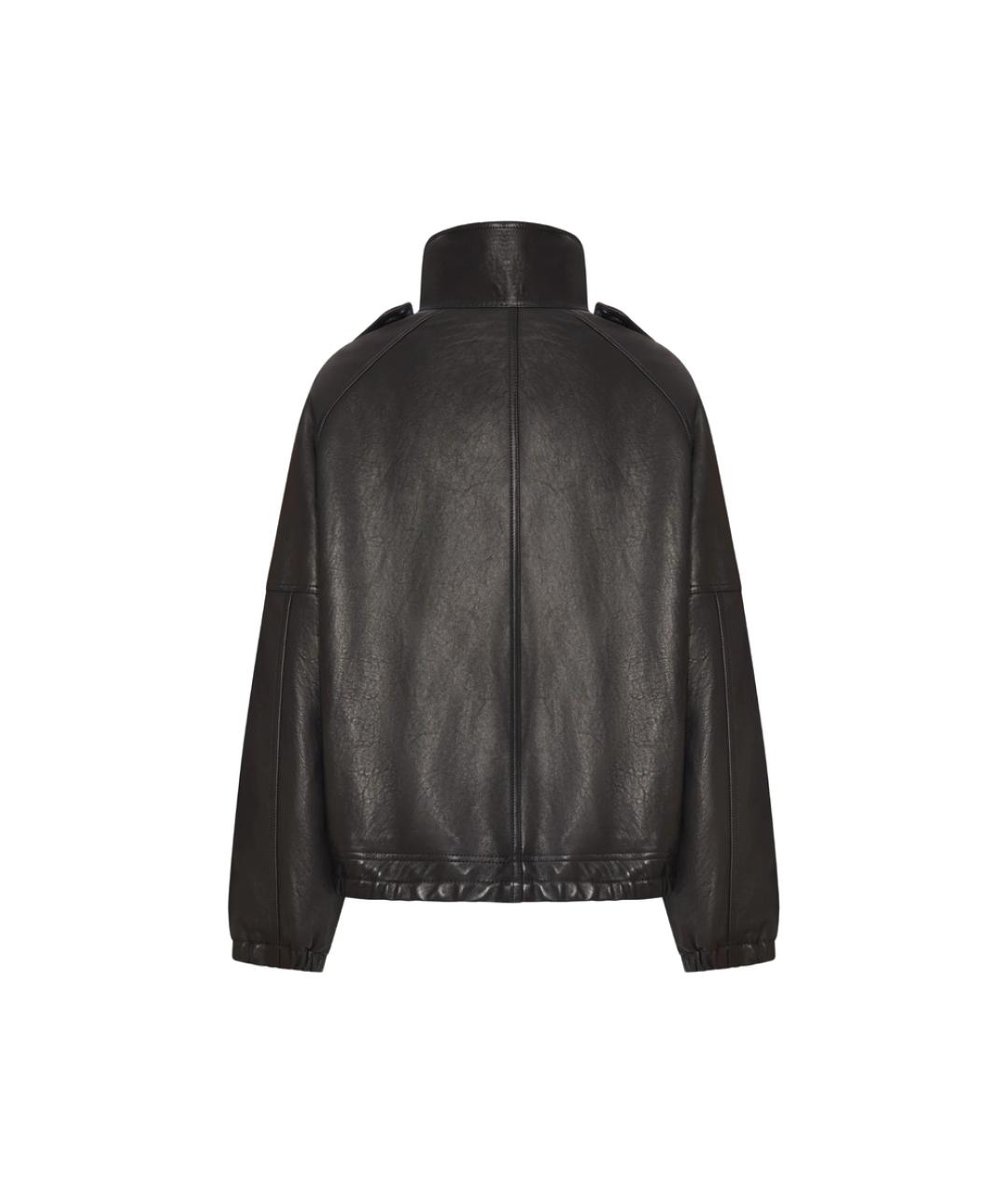 SAINT LAURENT Черная кожаная куртка, фото 2