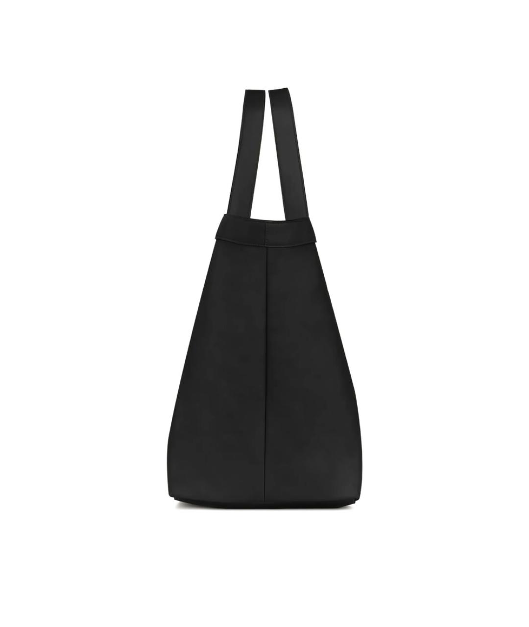 SAINT LAURENT Черная кожаная сумка тоут, фото 2