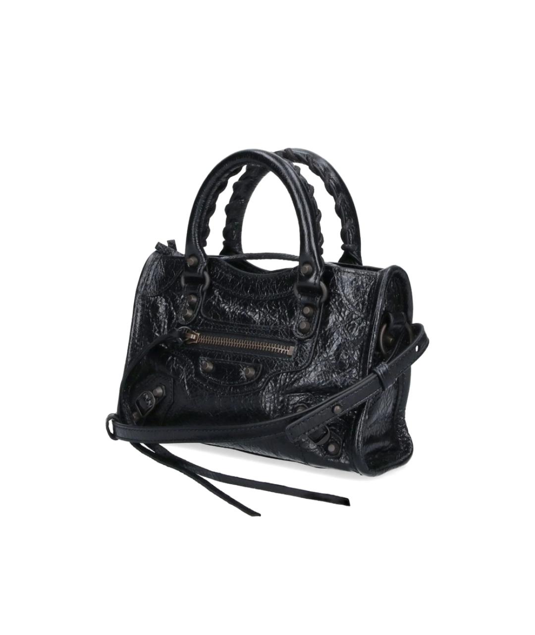 BALENCIAGA Черная тканевая сумка тоут, фото 5