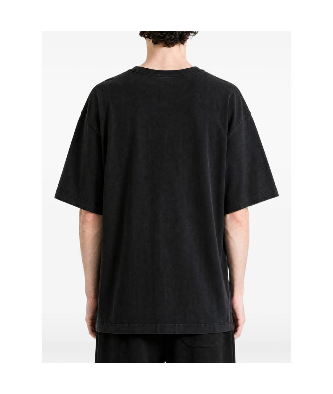 BALENCIAGA Черная хлопковая футболка, фото 4