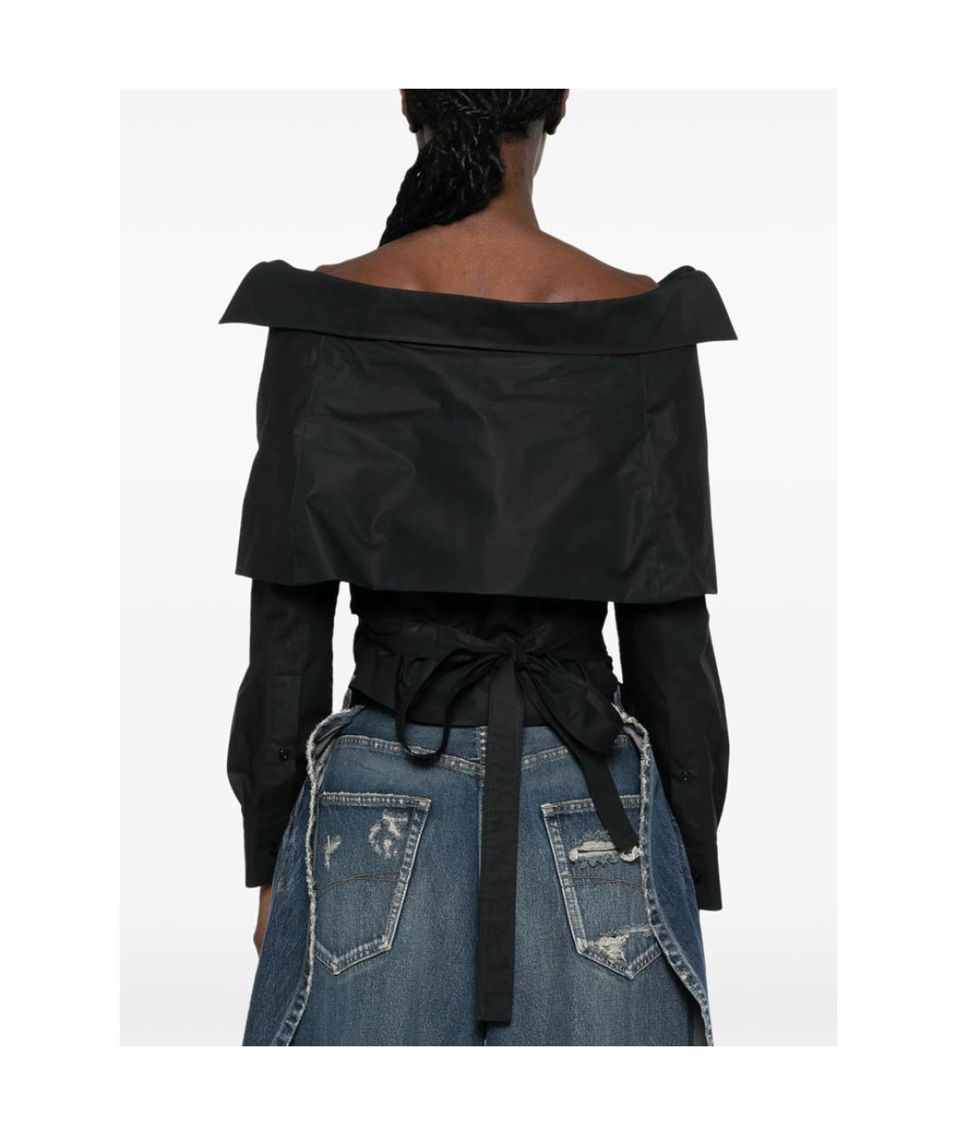 BALENCIAGA Черная полиэстеровая рубашка, фото 5