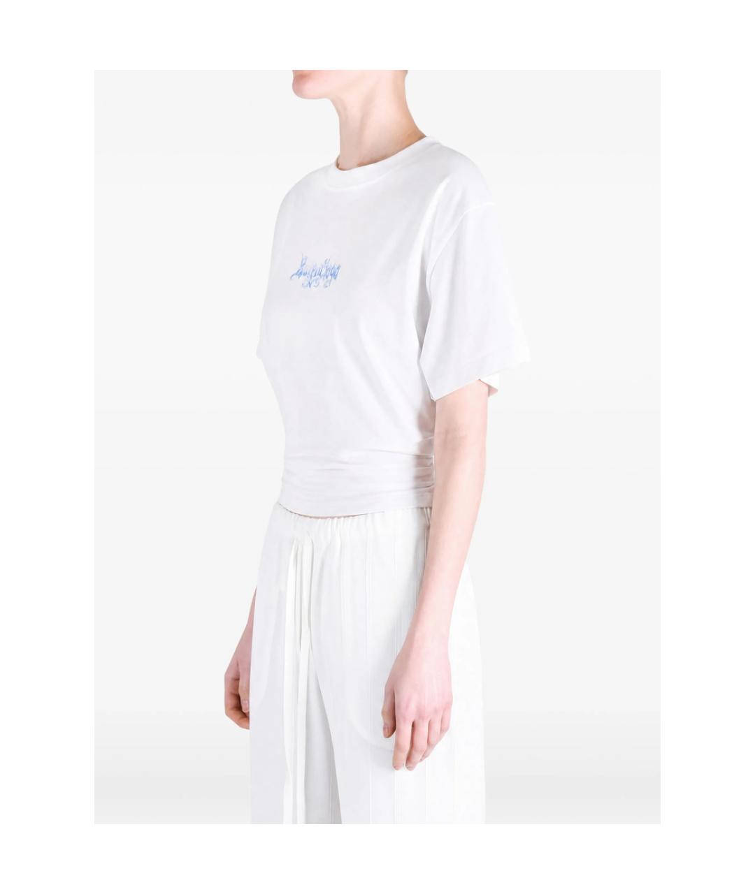 BALENCIAGA Белая хлопковая футболка, фото 2