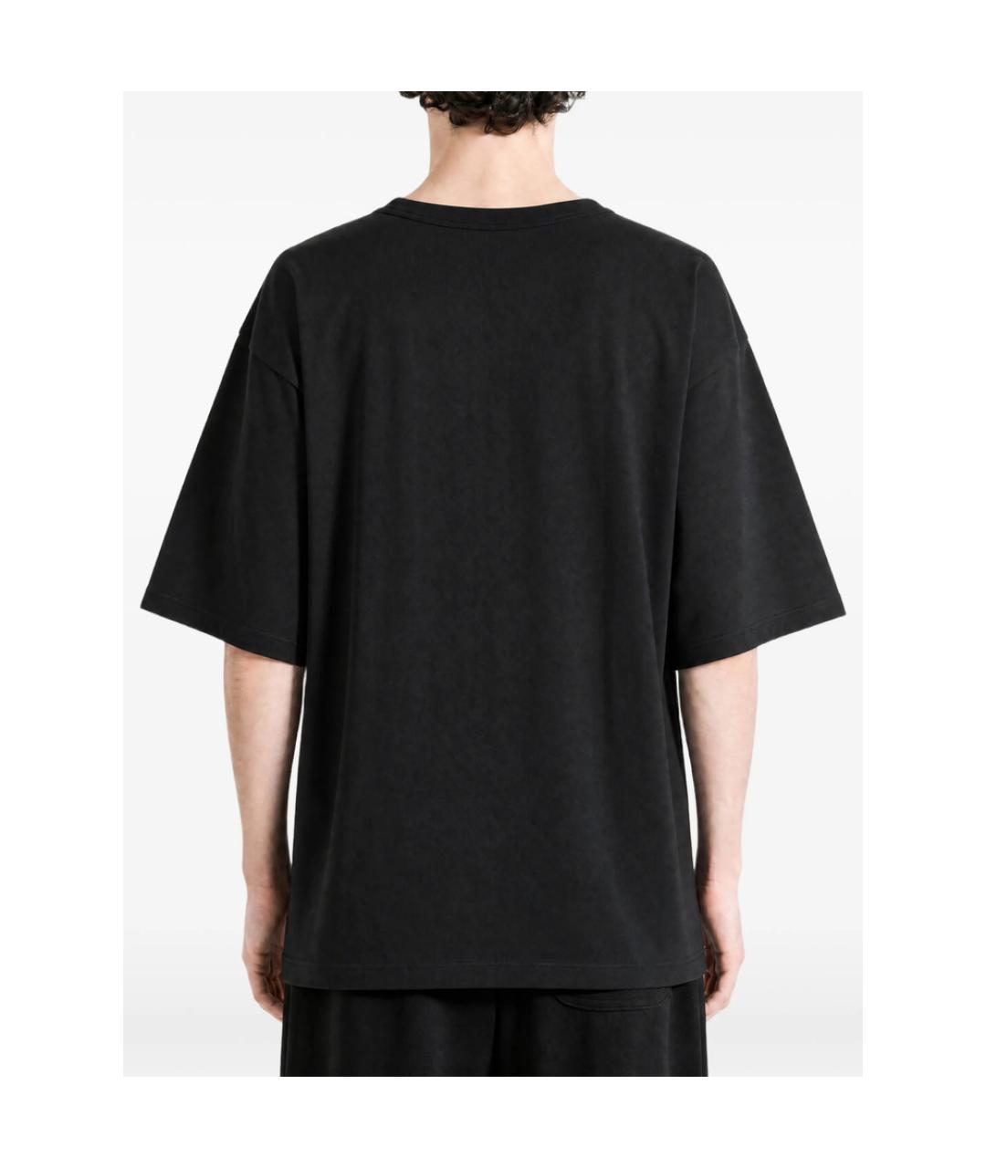 BALENCIAGA Черная хлопковая футболка, фото 3