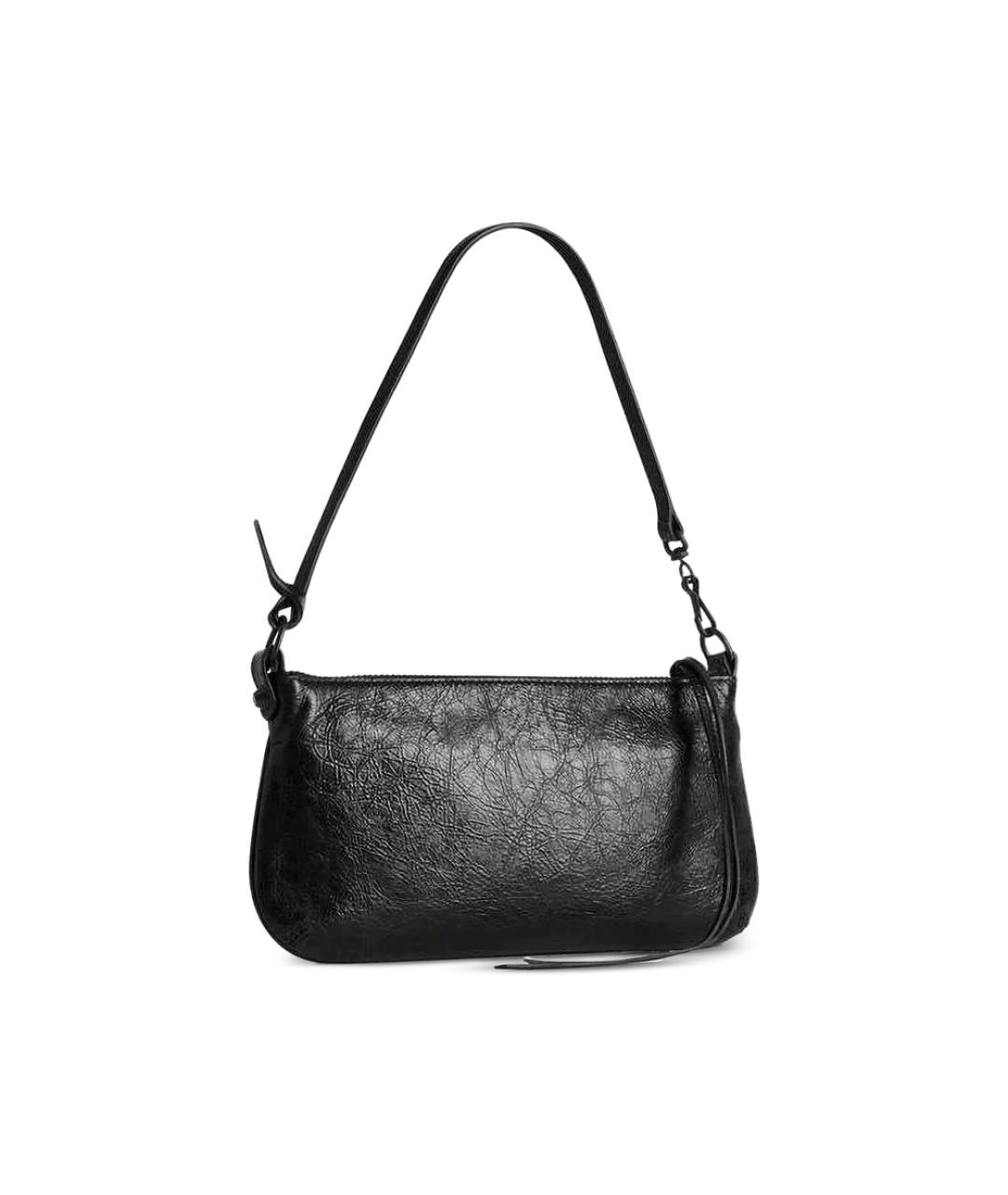BALENCIAGA Черная кожаная сумка на плечо, фото 2