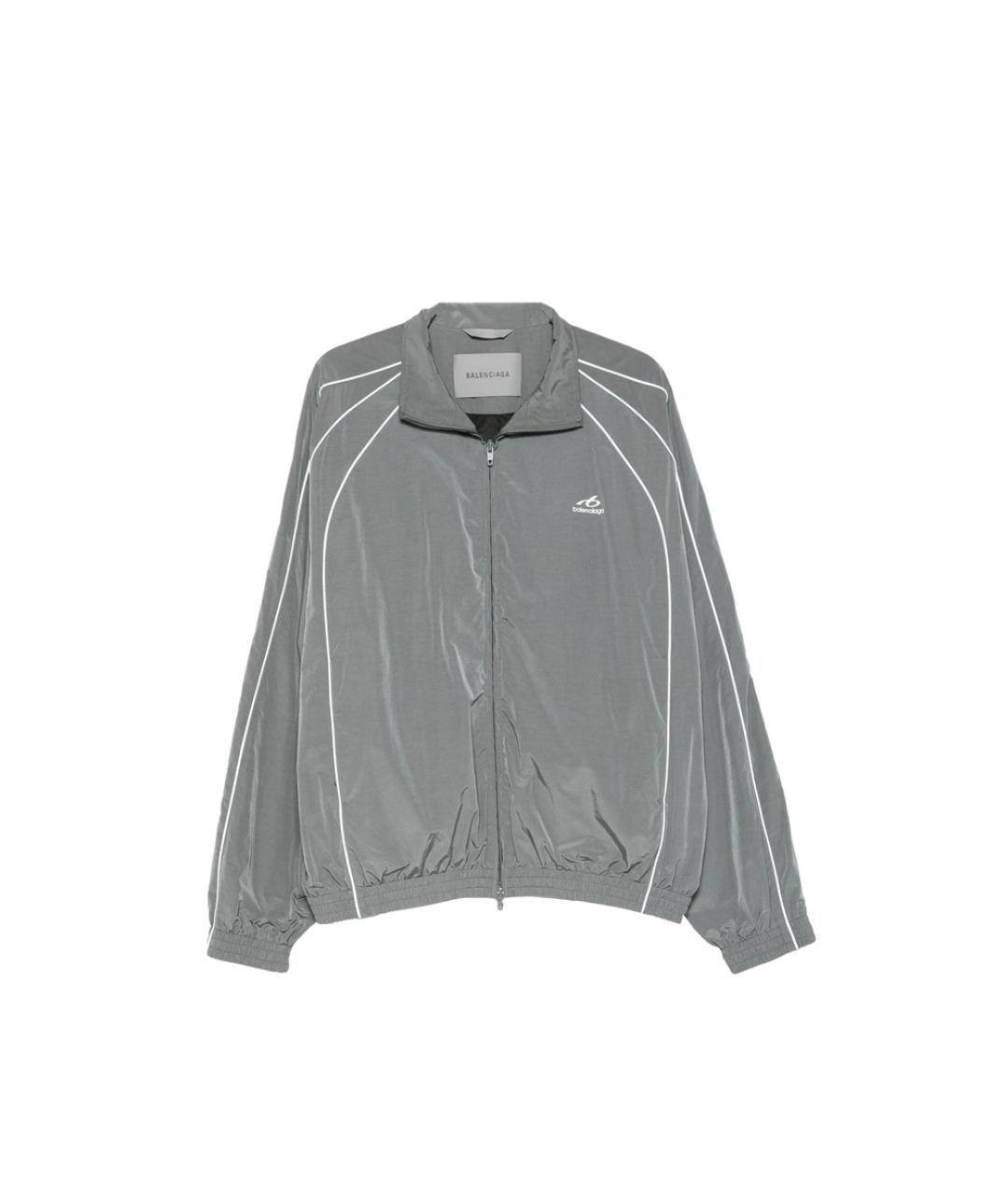 BALENCIAGA Серая полиэстеровая спортивная куртка, фото 1