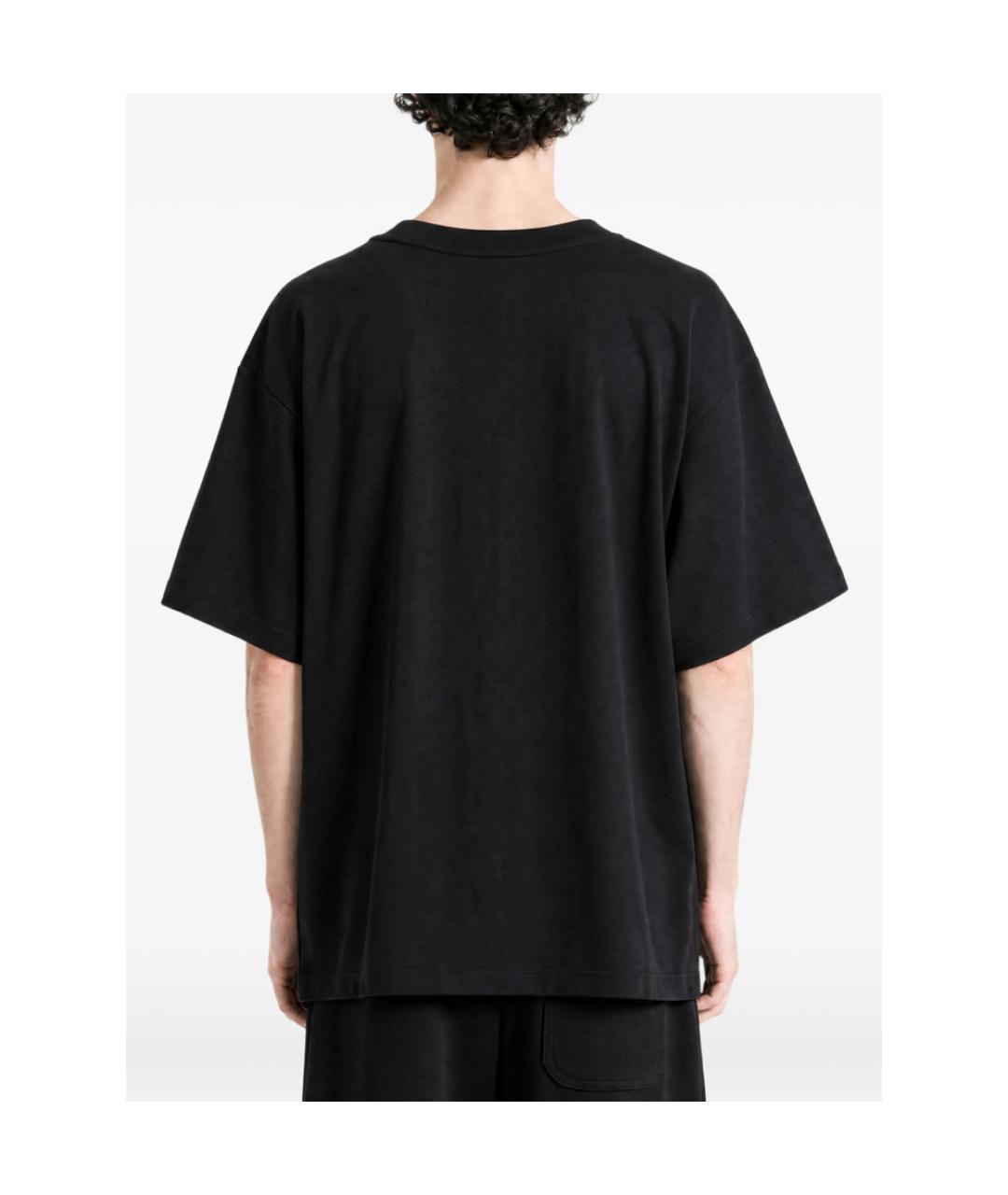 BALENCIAGA Черная хлопковая футболка, фото 2
