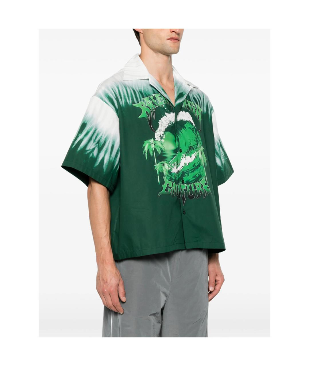 BALENCIAGA Зеленая хлопковая кэжуал рубашка, фото 4