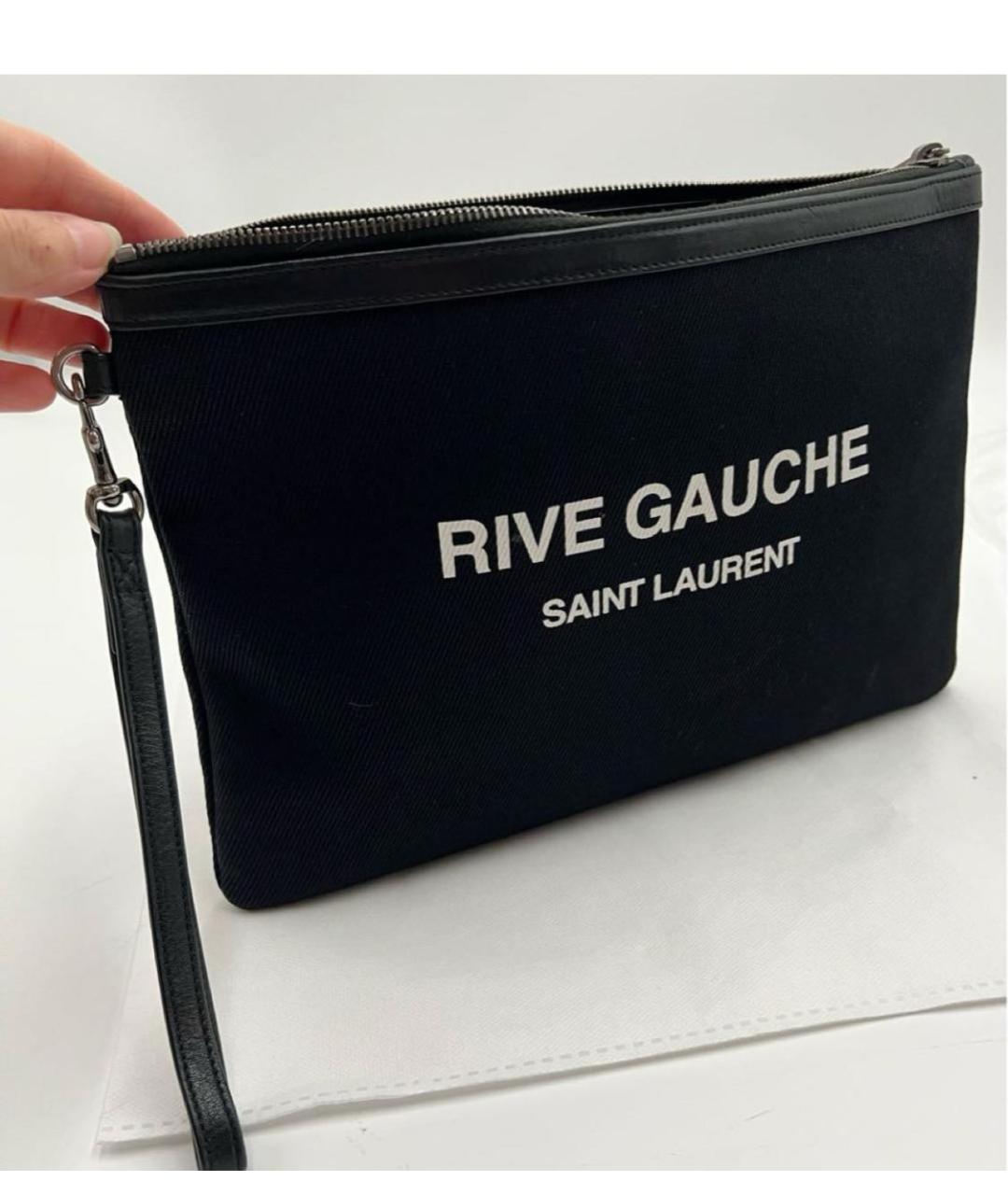 SAINT LAURENT Черная барсетка, фото 5