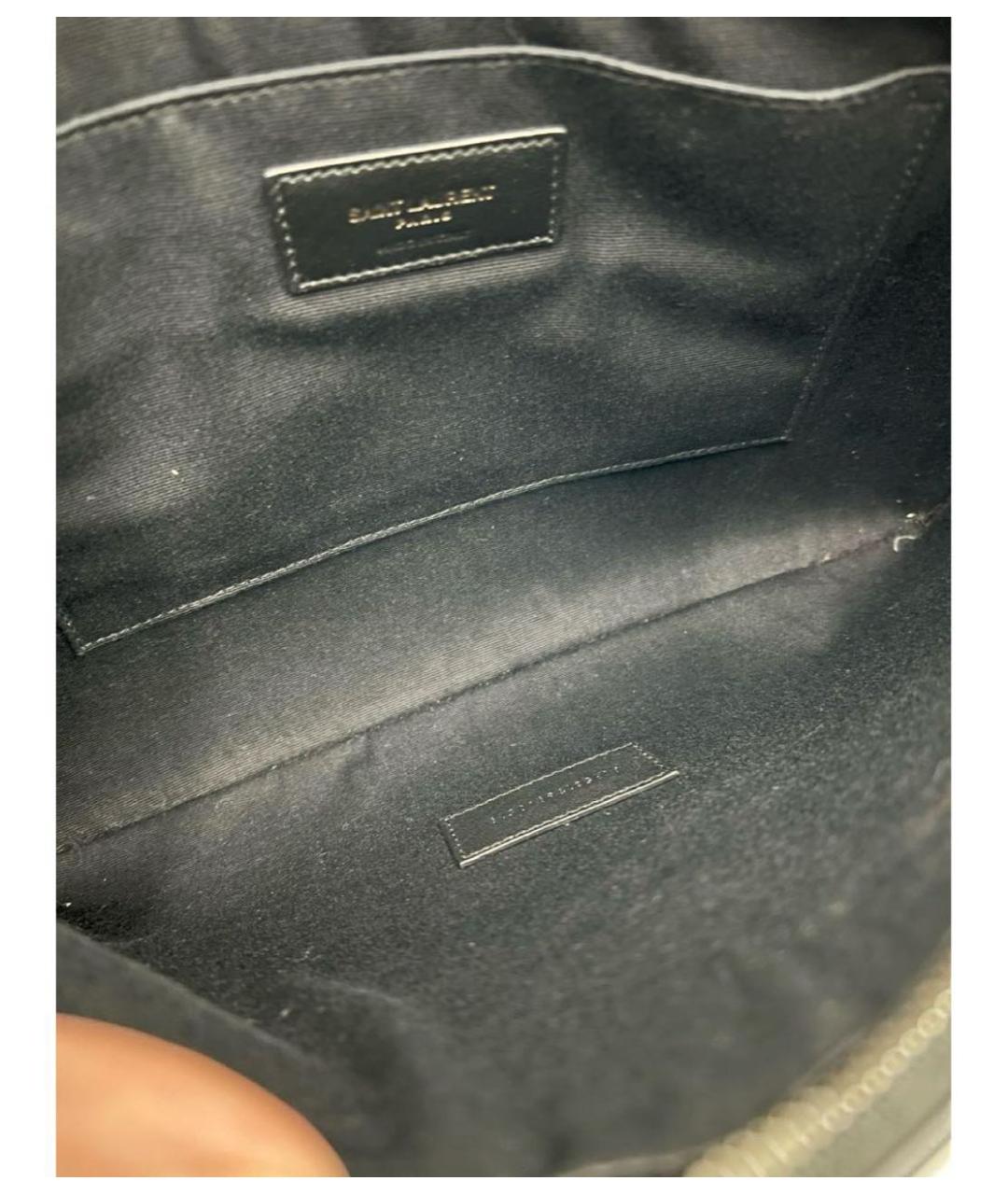 SAINT LAURENT Черная барсетка, фото 4