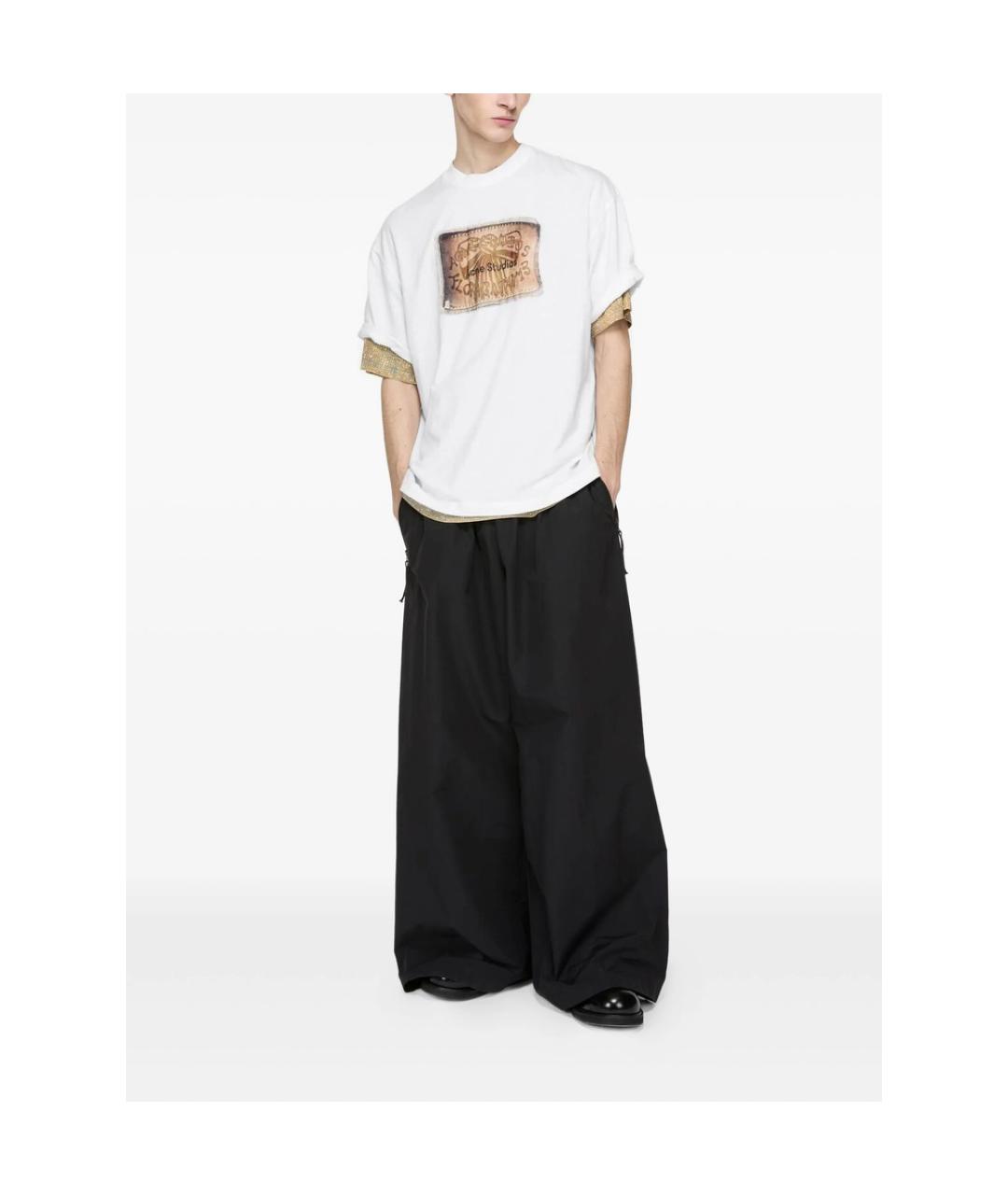 ACNE STUDIOS Белая хлопковая футболка, фото 4